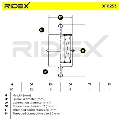 Kraftstofffilter RIDEX 9F0253 9F0253 - foto 6
