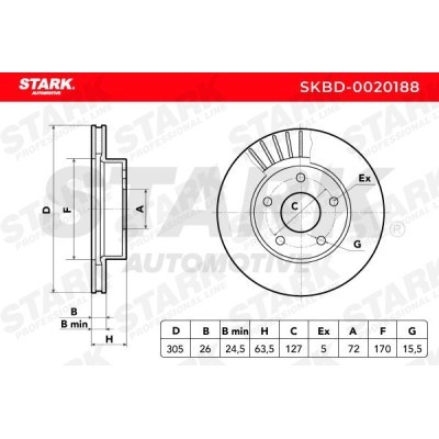 Bremsscheibe Stark SKBD-0020188 SKBD-0020188 - foto 5