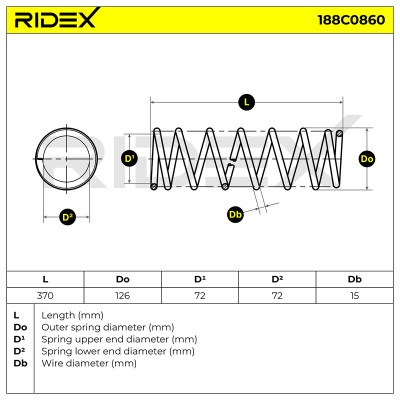 Fahrwerksfeder RIDEX 188C0860 188C0860 - foto 4
