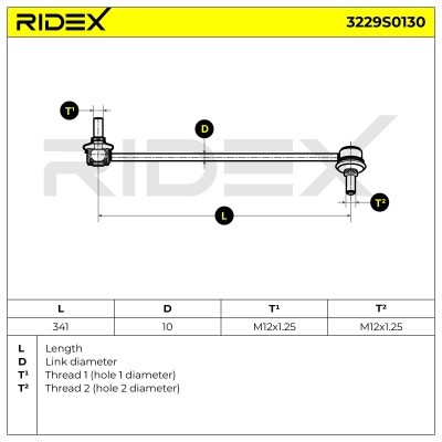 Stabilisator Stange RIDEX 3229S0130 3229S0130 - foto 15