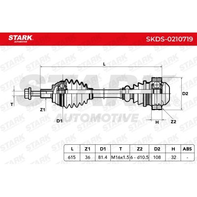 Antriebswelle Stark SKDS-0210719 SKDS-0210719 - foto 7