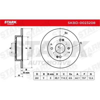 Bremsscheibe Stark SKBD-0023208 SKBD-0023208 - foto 3