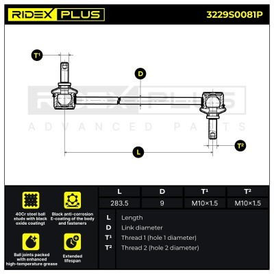 Stabilisator Stange RIDEX 3229S0081P 3229S0081P - foto 9