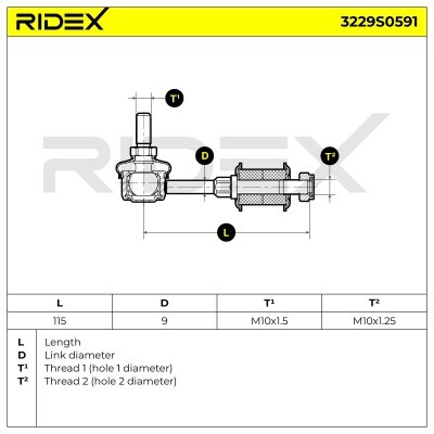 Stabilisator Stange RIDEX 3229S0591 3229S0591 - foto 10