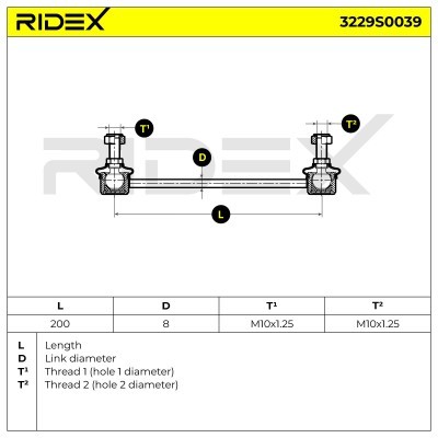 Stabilisator Stange RIDEX 3229S0039 3229S0039 - foto 3