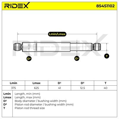 Stoßdämpfer RIDEX 854S1102 854S1102 - foto 8
