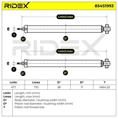 Stoßdämpfer RIDEX 854S1993 854S1993 - foto 9