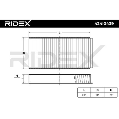 Filter, Innenraumluft RIDEX 424I0439 424I0439 - foto 5