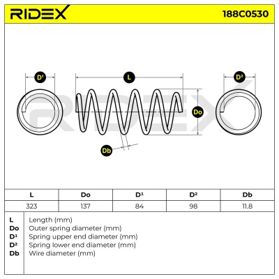Fahrwerksfeder RIDEX 188C0530 188C0530 - foto 5