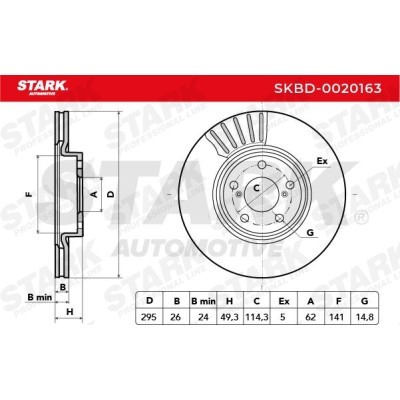 Bremsscheibe Stark SKBD-0020163 SKBD-0020163 - foto 5