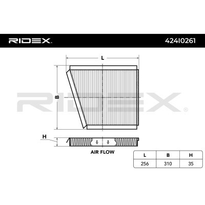 Filter, Innenraumluft RIDEX 424I0261 424I0261 - foto 3