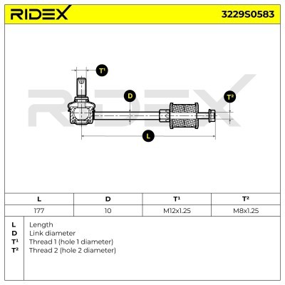 Stabilisator Stange RIDEX 3229S0583 3229S0583 - foto 6