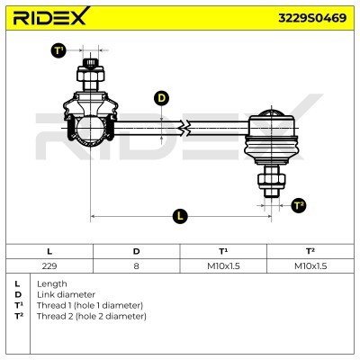 Stabilisator Stange RIDEX 3229S0469 3229S0469 - foto 5