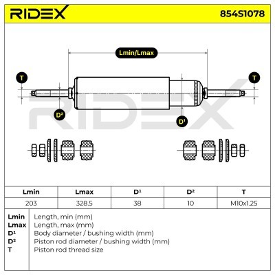 Stoßdämpfer RIDEX 854S1078 854S1078 - foto 5