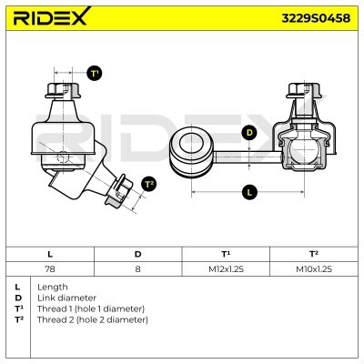 Stabilisator Stange RIDEX 3229S0458 3229S0458 - foto 6