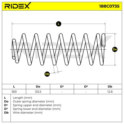 Fahrwerksfeder RIDEX 188C0735 188C0735 - foto 5