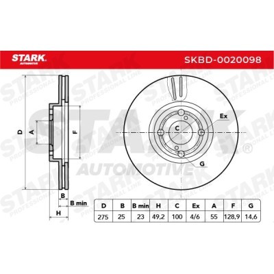 Bremsscheibe Stark SKBD-0020098 SKBD-0020098 - foto 5
