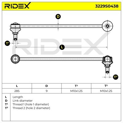 Stabilisator Stange RIDEX 3229S0438 3229S0438 - foto 5