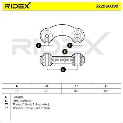 Stabilisator Stange RIDEX 3229S0399 3229S0399 - foto 5