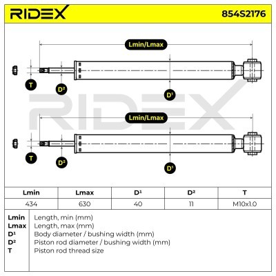 Stoßdämpfer RIDEX 854S2176 854S2176 - foto 9