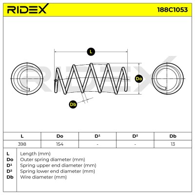 Fahrwerksfeder RIDEX 188C1053 188C1053 - foto 4