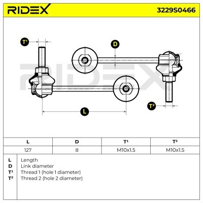 Stabilisator Stange RIDEX 3229S0466 3229S0466 - foto 5