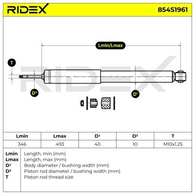 Stoßdämpfer RIDEX 854S1961 854S1961 - foto 6