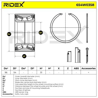 Radlager RIDEX 654W0358 654W0358 - foto 4