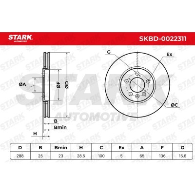 Bremsscheibe Stark SKBD-0022311 SKBD-0022311 - foto 5