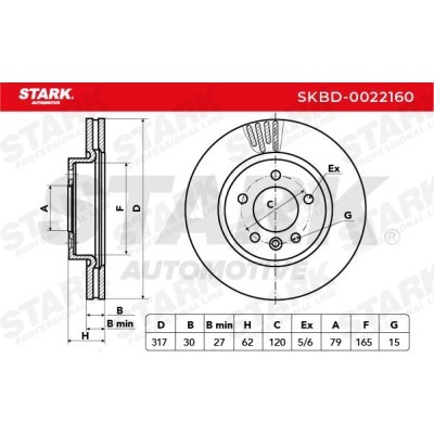 Bremsscheibe Stark SKBD-0022160 SKBD-0022160 - foto 5