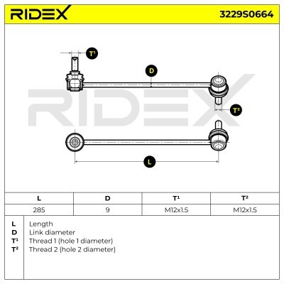 Stabilisator Stange RIDEX 3229S0664 3229S0664 - foto 5