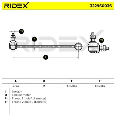 Stabilisator Stange RIDEX 3229S0036 3229S0036 - foto 3