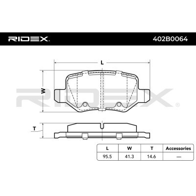 Bremsbeläge Satz RIDEX 402B0064 402B0064 - foto 3