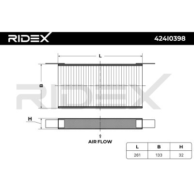 Filter, Innenraumluft RIDEX 424I0398 424I0398 - foto 5