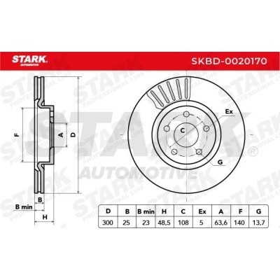 Bremsscheibe Stark SKBD-0020170 SKBD-0020170 - foto 6