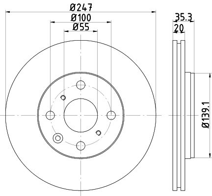 Bremsscheibe HELLA 8DD 355 112-311 8DD 355 112-311 - foto 4