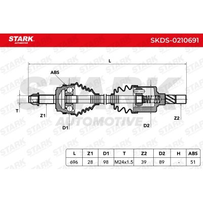 Antriebswelle Stark SKDS-0210691 SKDS-0210691 - foto 7