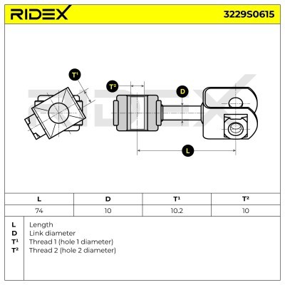 Stabilisator Stange RIDEX 3229S0615 3229S0615 - foto 5