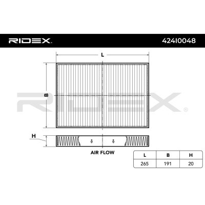 Filter, Innenraumluft RIDEX 424I0048 424I0048 - foto 3