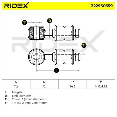 Stabilisator Stange RIDEX 3229S0359 3229S0359 - foto 5