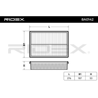 Luftfilter RIDEX 8A0142 8A0142 - foto 3