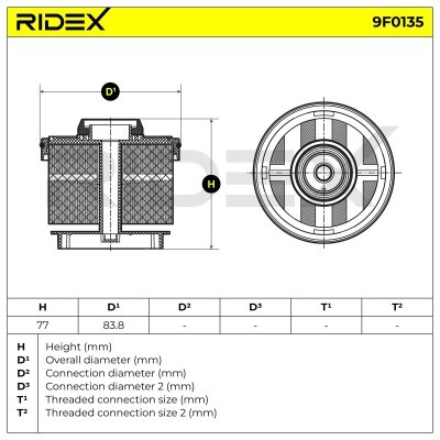 Kraftstofffilter RIDEX 9F0135 9F0135 - foto 5