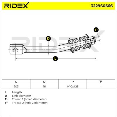 Stabilisator Stange RIDEX 3229S0566 3229S0566 - foto 6