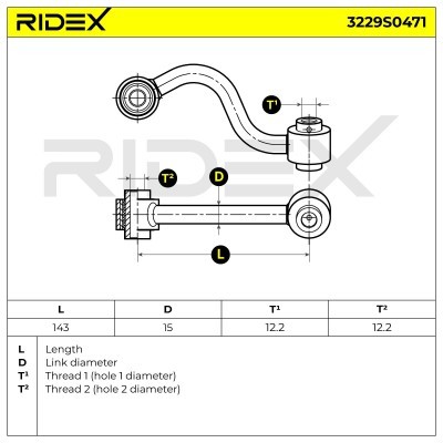 Stabilisator Stange RIDEX 3229S0471 3229S0471 - foto 8