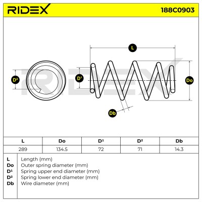 Fahrwerksfeder RIDEX 188C0903 188C0903 - foto 4