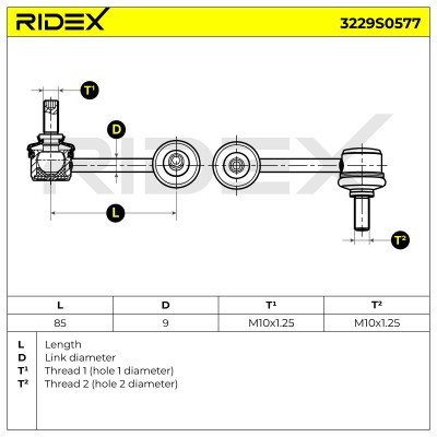 Stabilisator Stange RIDEX 3229S0577 3229S0577 - foto 5