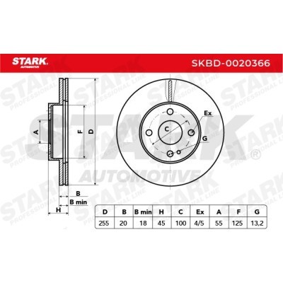 Bremsscheibe Stark SKBD-0020366 SKBD-0020366 - foto 5