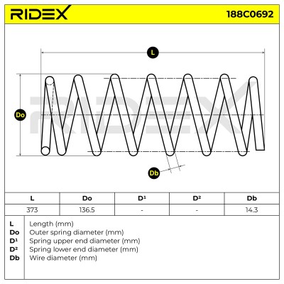 Fahrwerksfeder RIDEX 188C0692 188C0692 - foto 5