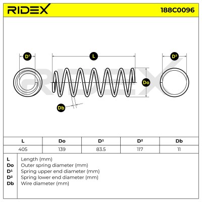 Fahrwerksfeder RIDEX 188C0096 188C0096 - foto 4