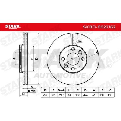 Bremsscheibe Stark SKBD-0022162 SKBD-0022162 - foto 5